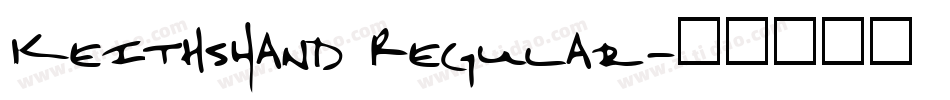 KeithsHand Regular字体转换